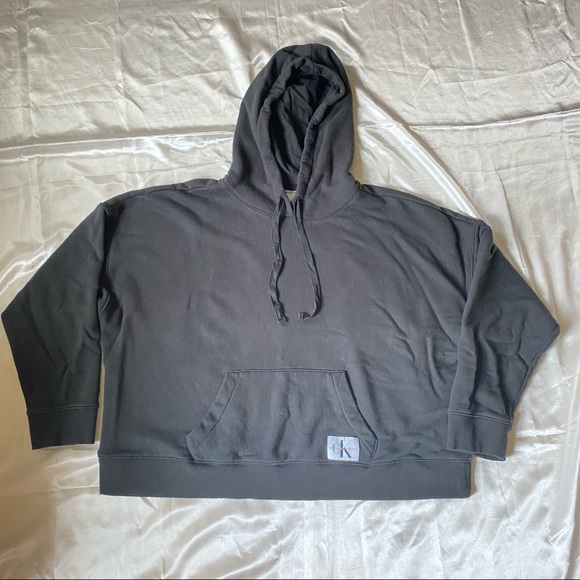 Calvin Klein Tops - Calvin Klein Black Hoodie With Pocket Large
